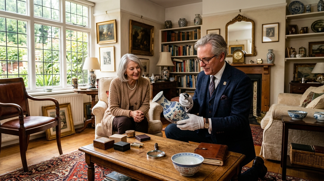 brocanteur à domicile : bénéficiez d'une expertise professionnelle pour estimer, acheter et valoriser vos objets anciens directement chez vous, en toute simplicité.