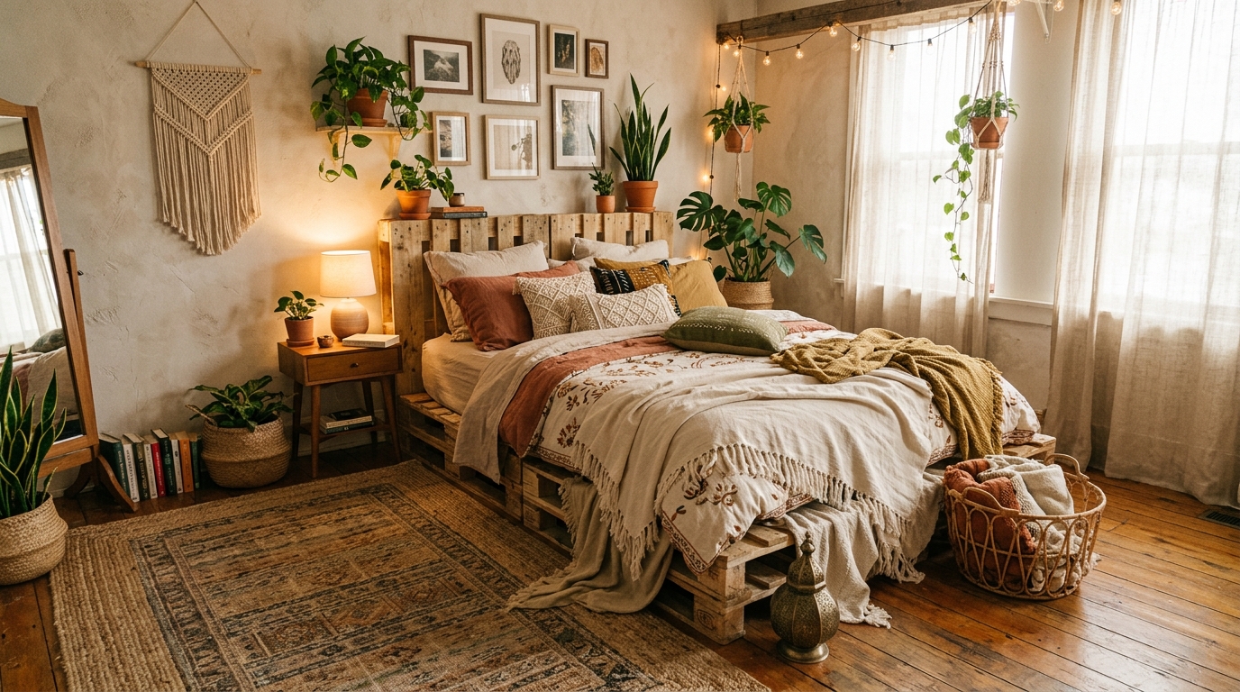 découvrez comment aménager une chambre cocooning chaleureuse et écologique avec un lit en palette : astuces, conseils déco et idées diy pour un cocon unique.