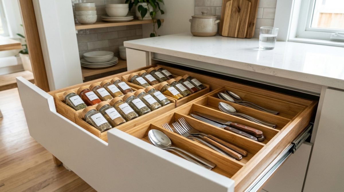 Comment bien choisir un tiroir de rangement cuisine pour optimiser l’espace