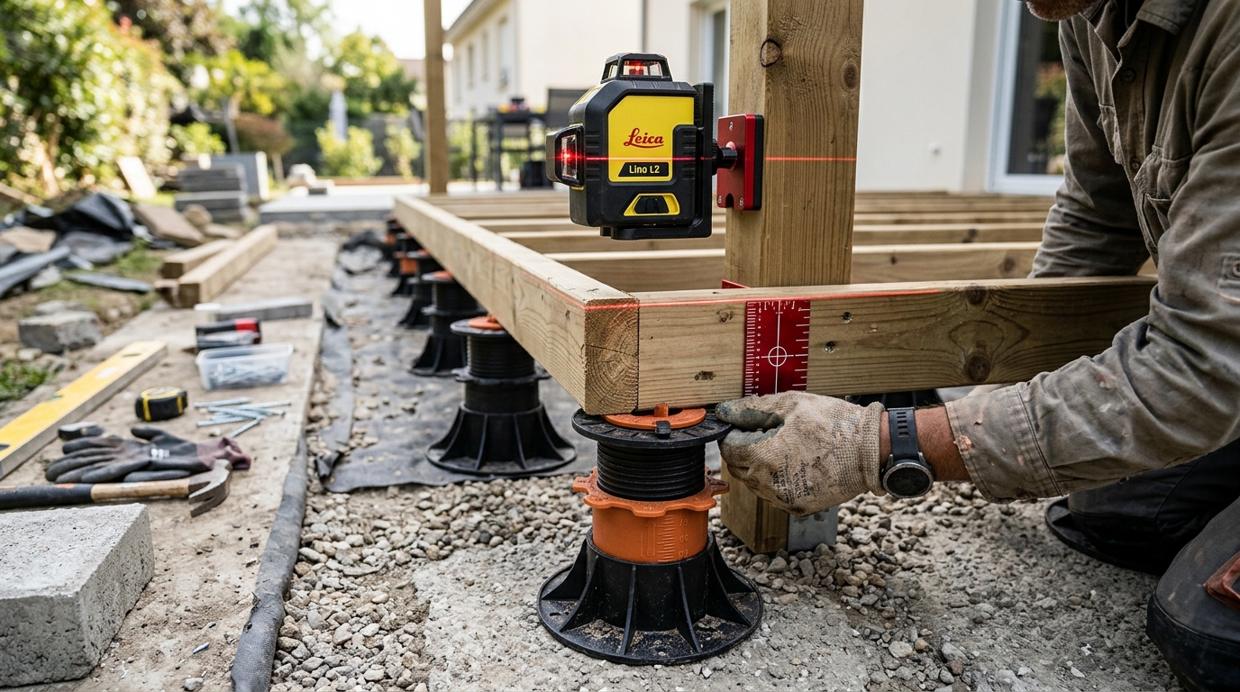 découvrez comment calculer facilement la hauteur et le nombre de plots nécessaires pour construire une terrasse stable et parfaitement nivelée grâce à nos conseils pratiques.
