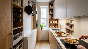 Cuisine en longueur étroite : astuces d’aménagement et recettes adaptées