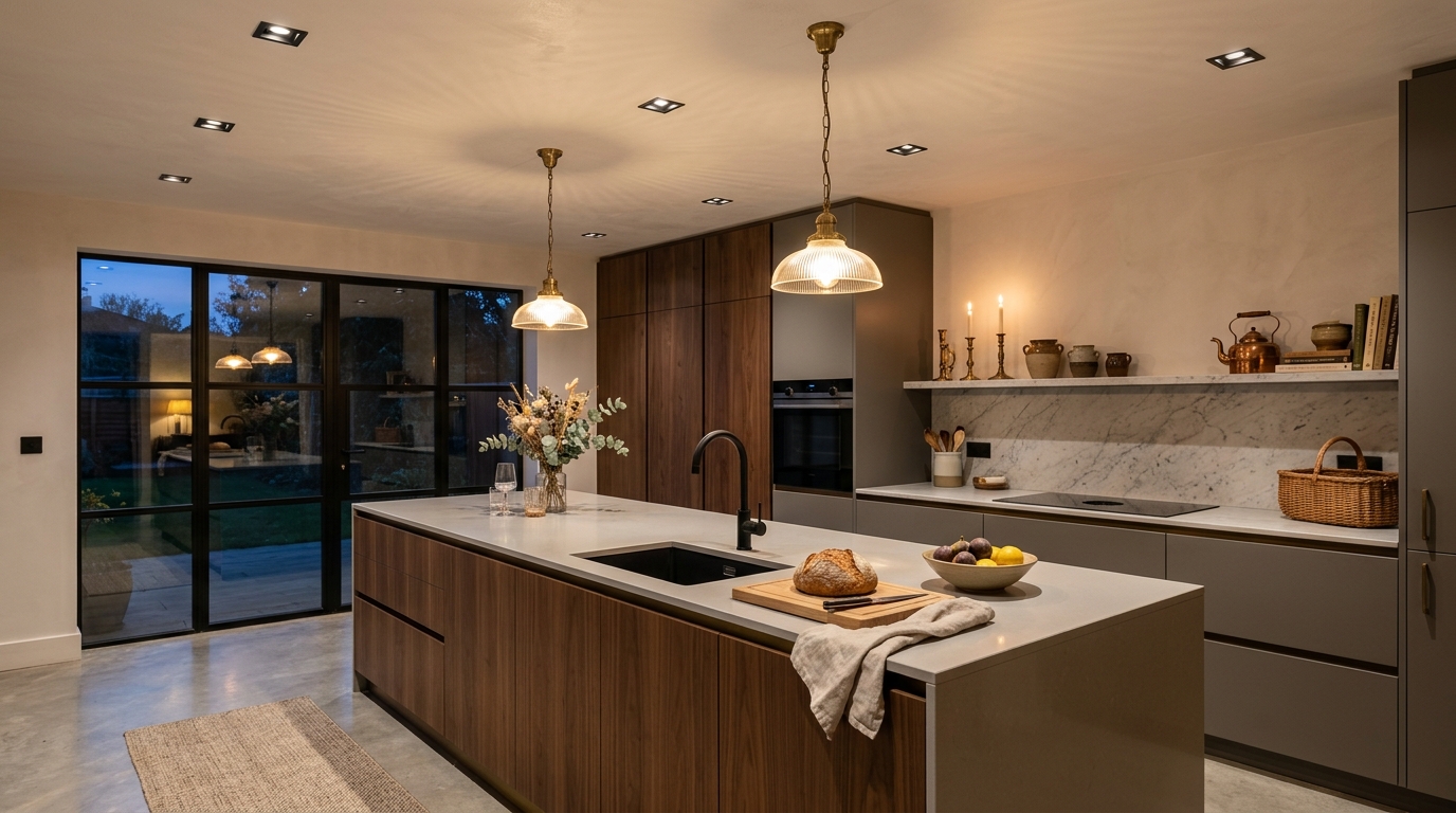 découvrez nos conseils pour bien disposer les spots au plafond et optimiser l'éclairage de votre cuisine, alliant praticité et ambiance chaleureuse.