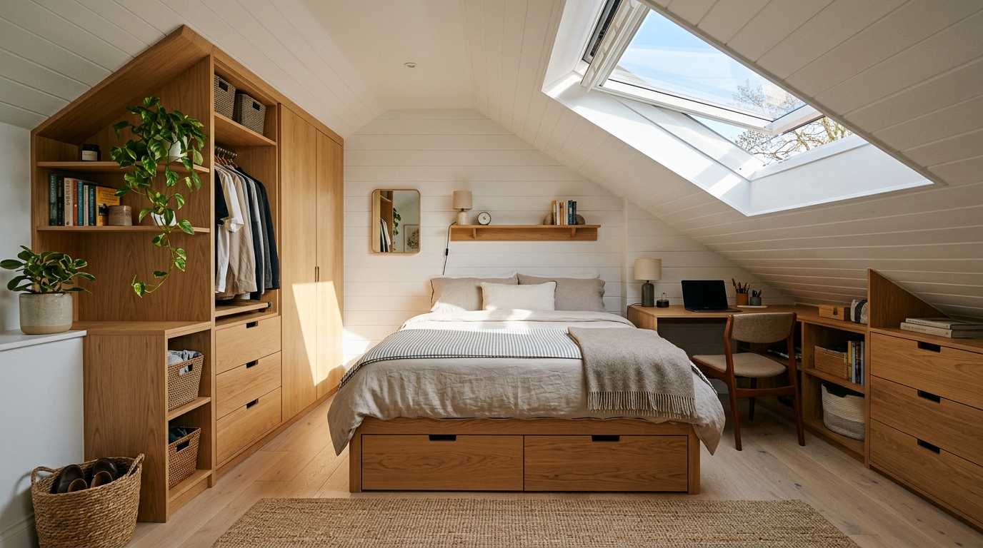 découvrez nos meubles pratiques et adaptés pour optimiser l'espace de votre chambre mansardée, alliant design et fonctionnalité pour un aménagement parfait.