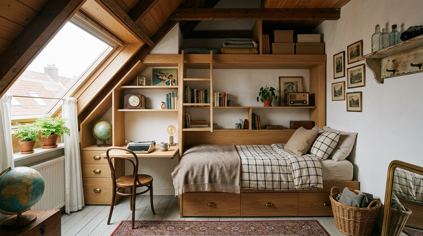 découvrez des meubles pratiques et adaptés pour optimiser l'espace de votre chambre mansardée, alliant fonctionnalité et esthétique pour un intérieur harmonieux.