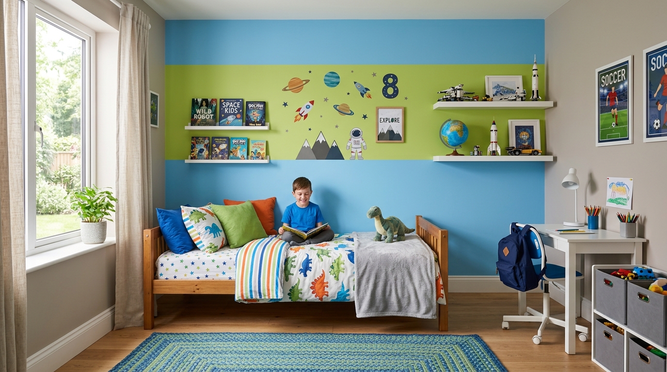 découvrez des idées et conseils pratiques pour choisir la peinture idéale pour la chambre d'un garçon de 8 ans et créer un décor réussi et personnalisé.