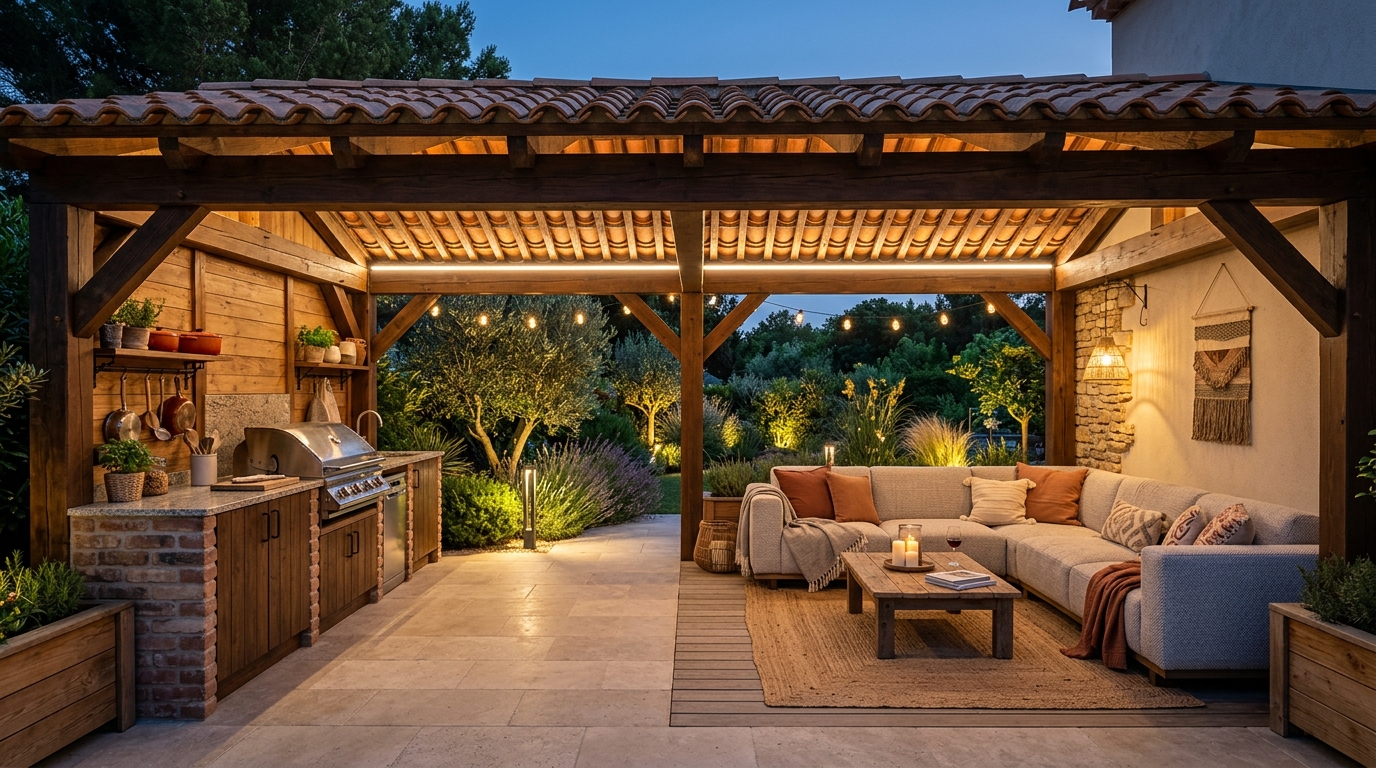 découvrez nos conseils pour aménager une terrasse couverte en bois et tuiles, alliant esthétique et fonctionnalité pour un espace extérieur agréable toute l'année.