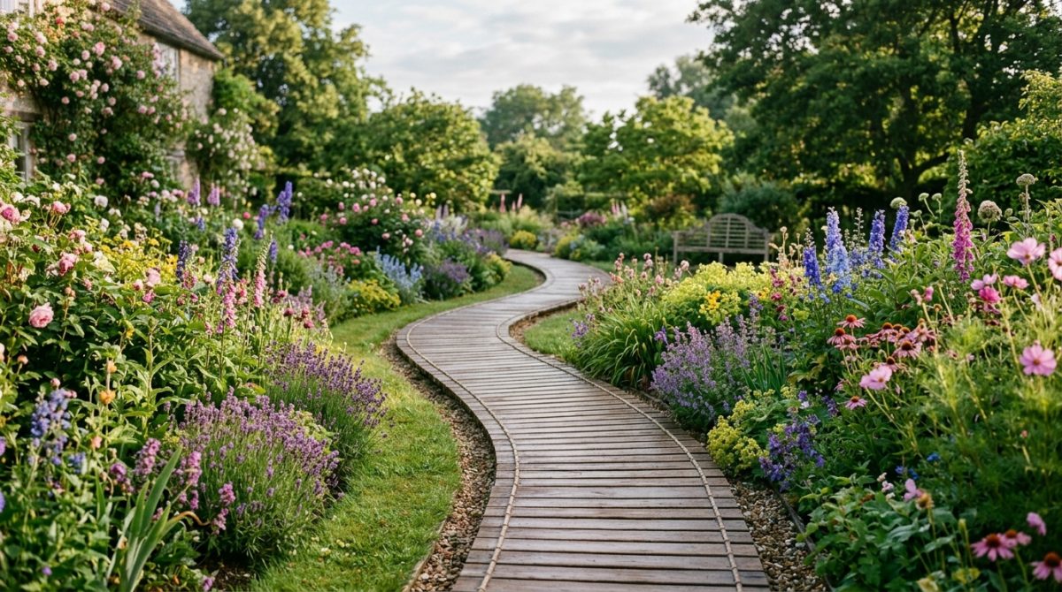 Allée de jardin en bois à dérouler : choisir, poser et entretenir facilement