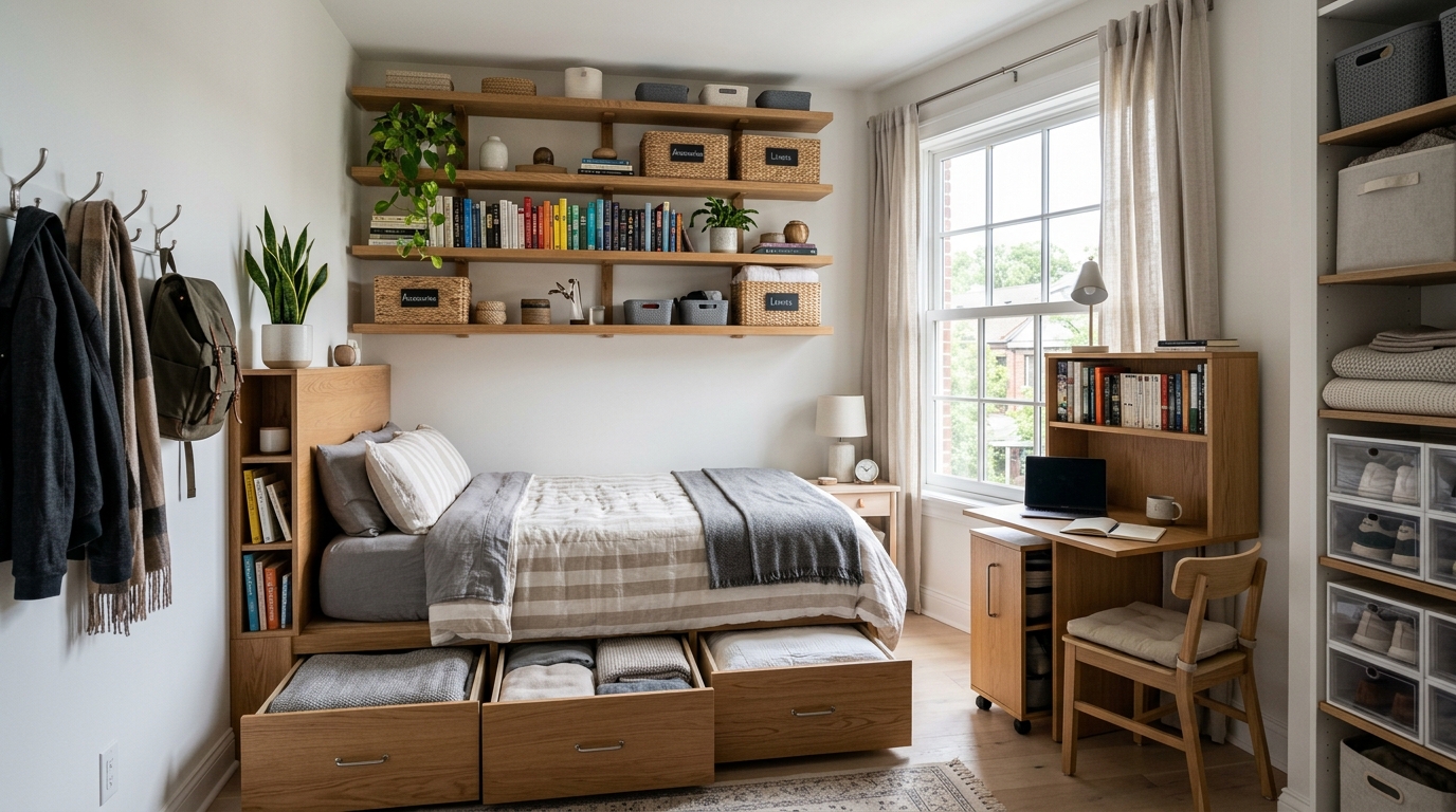 découvrez des astuces efficaces pour optimiser le rangement dans une petite chambre et maximiser votre espace de vie avec des solutions pratiques et ingénieuses.