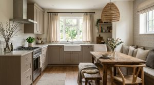 Comment associer les couleurs taupe et lin pour une cuisine élégante