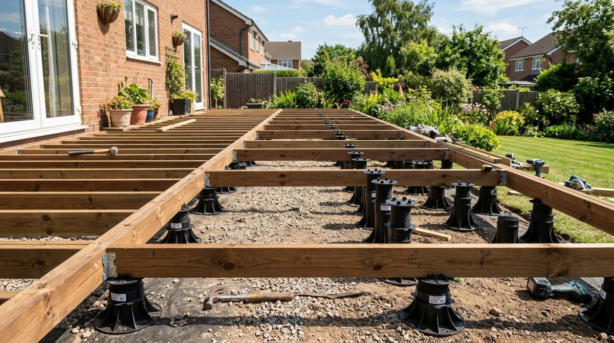 Comment calculer l’espacement des plots pour une lambourde de terrasse en bois