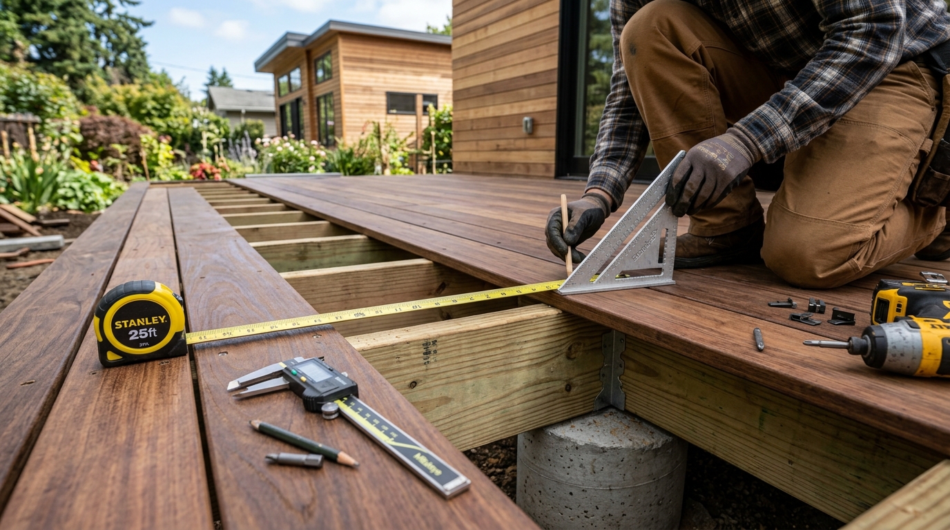 découvrez comment calculer l'espacement des plots pour une lambourde de terrasse en bois afin d'assurer une structure stable et durable.