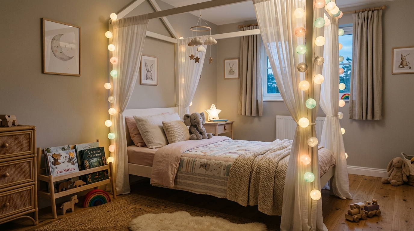 découvrez comment décorer votre tête de lit avec une guirlande lumineuse pour créer une ambiance chaleureuse et cosy dans votre chambre.