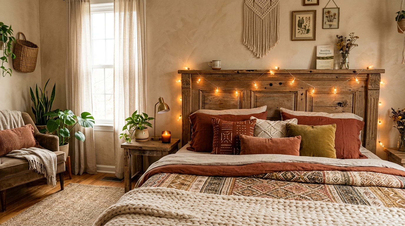 découvrez comment décorer votre tête de lit avec une guirlande lumineuse pour créer une ambiance chaleureuse et cocooning dans votre chambre à coucher.