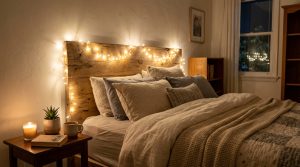 Comment décorer une tête de lit avec une guirlande lumineuse pour une ambiance chaleureuse
