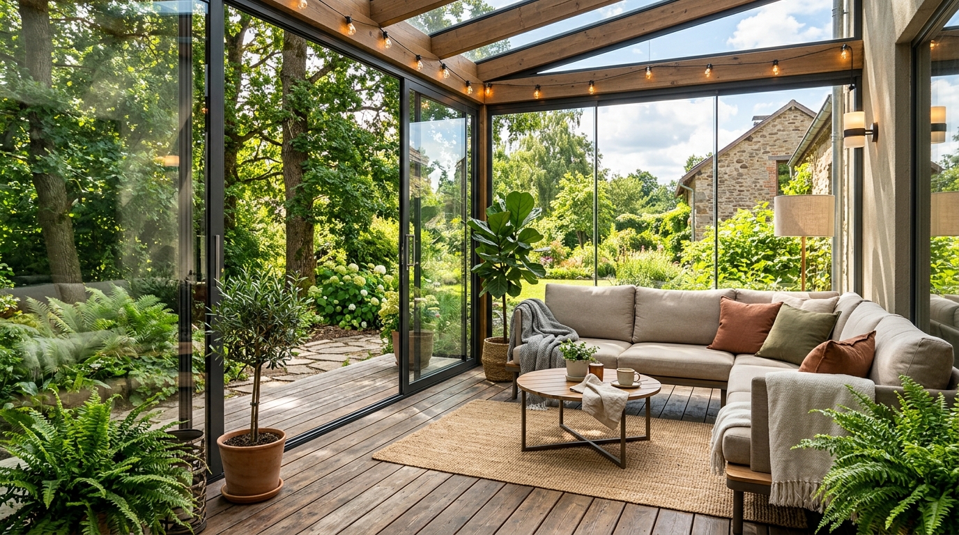 découvrez comment fermer votre terrasse avec des vitres pour en profiter toute l'année, en optimisant l'espace, la luminosité et le confort, quelle que soit la saison.