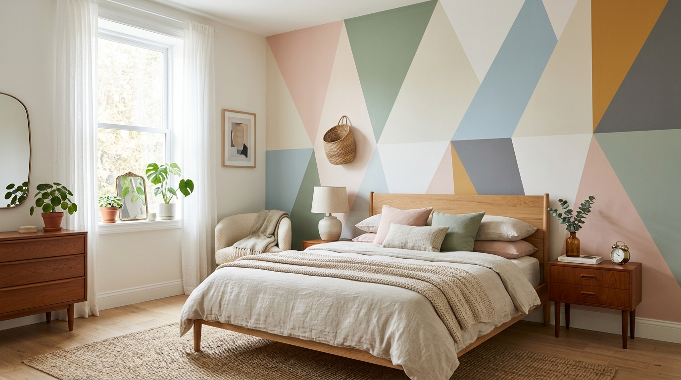 découvrez comment peindre des triangles pour créer une chambre adulte originale, moderne et pleine de style grâce à nos astuces faciles à suivre.