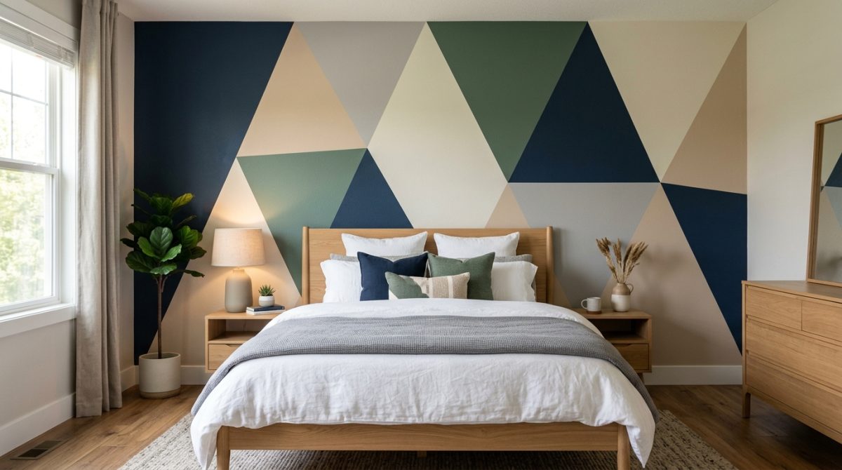 Comment peindre des triangles pour une chambre adulte originale