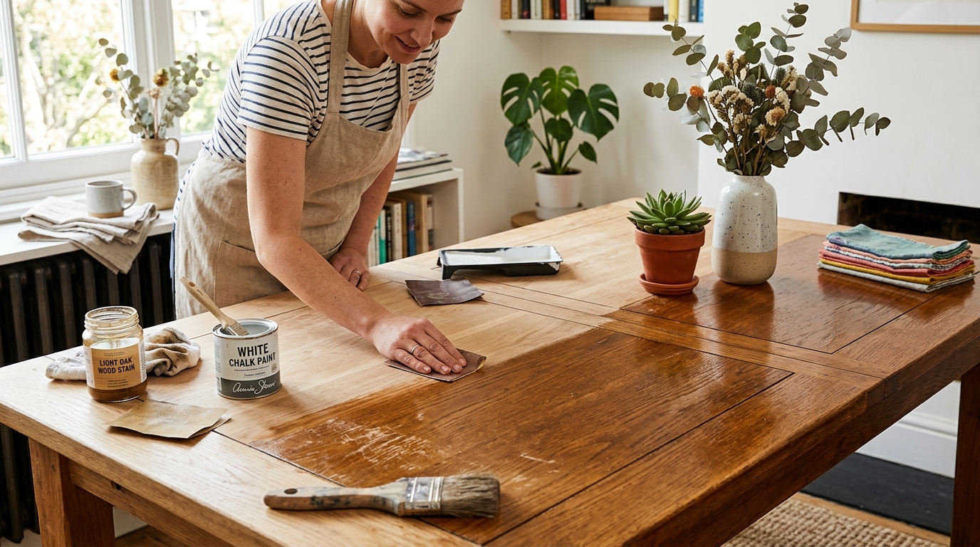 découvrez des astuces et idées simples pour relooker une table en bois vernis et lui donner un nouveau look tendance et personnalisé facilement.