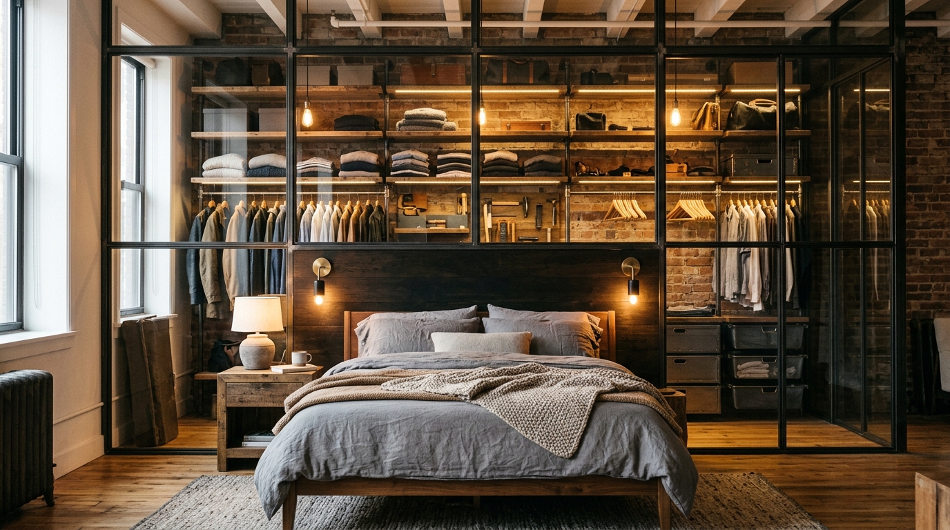 découvrez comment optimiser l'espace et le rangement avec un dressing placé derrière la tête de lit, une solution pratique et esthétique pour votre chambre.