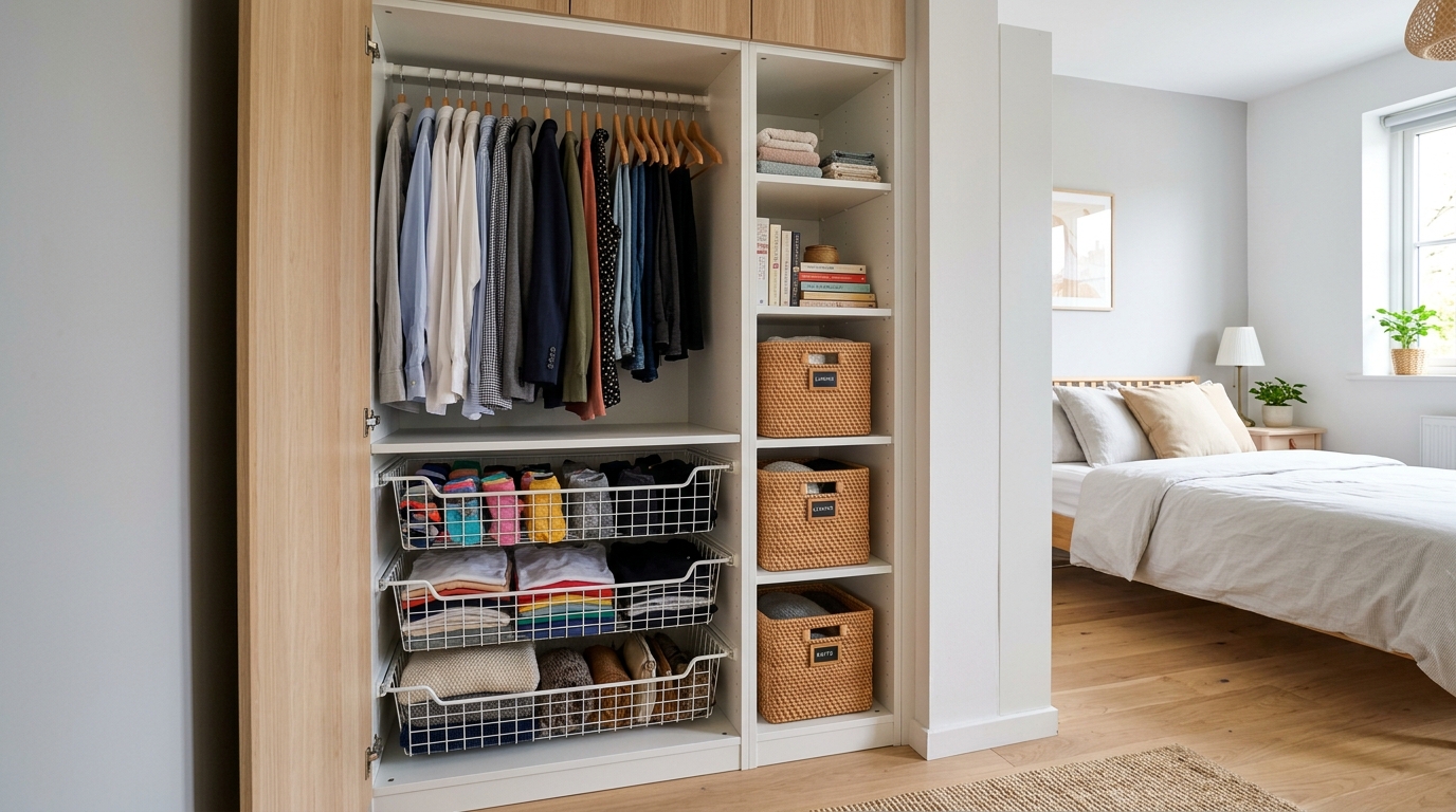 découvrez comment un dressing de 30 cm de profondeur peut optimiser l'espace dans un petit meuble pour un rangement pratique et élégant.