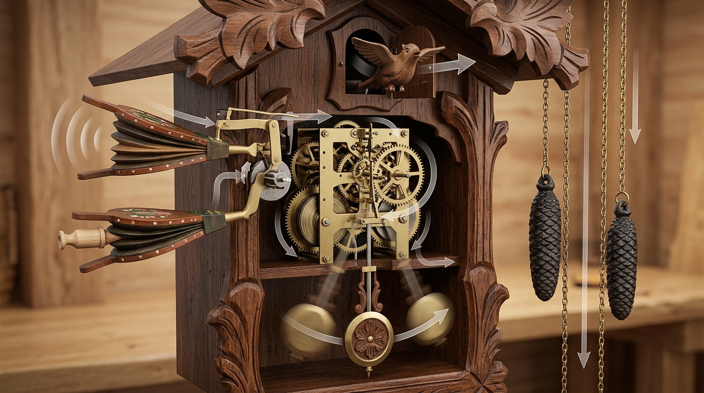 découvrez le schéma et le mécanisme de l'horloge coucou expliqués simplement pour comprendre son fonctionnement unique et traditionnel.