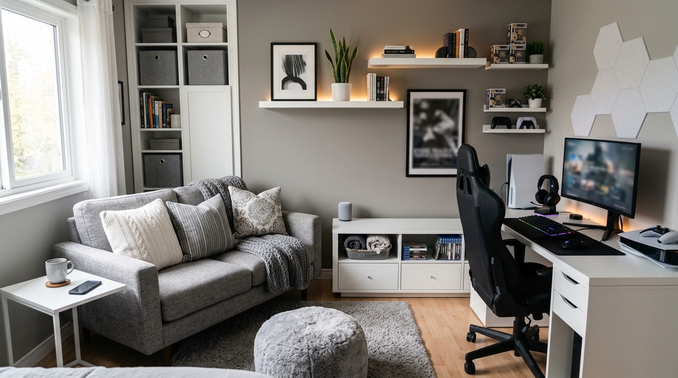 découvrez nos conseils pour aménager une chambre grise et blanche idéale pour un adolescent, alliant style, confort et fonctionnalité.