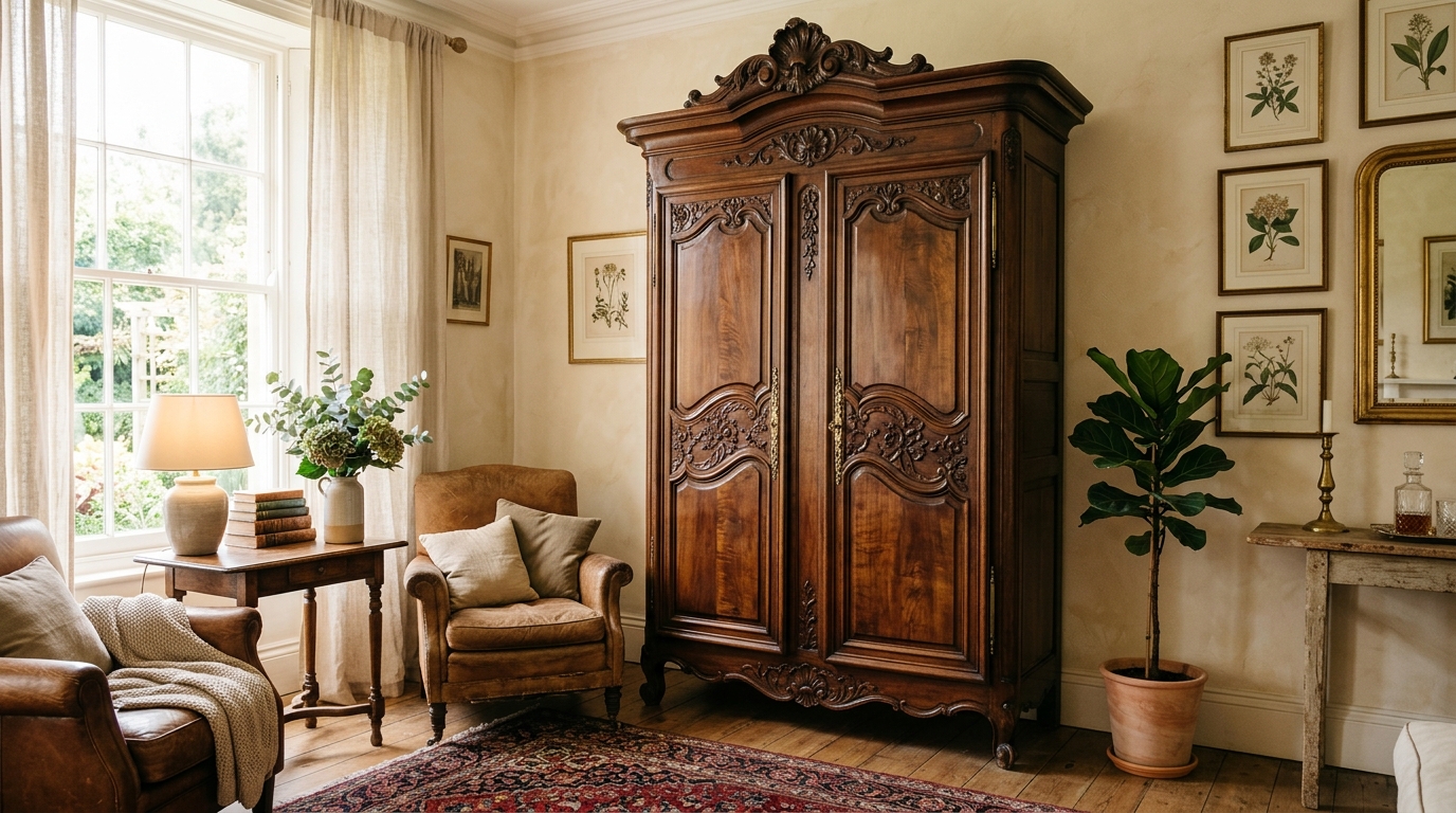 découvrez nos conseils pour choisir une armoire ancienne avec corniche et apporter charme et élégance à votre intérieur avec un meuble authentique et intemporel.