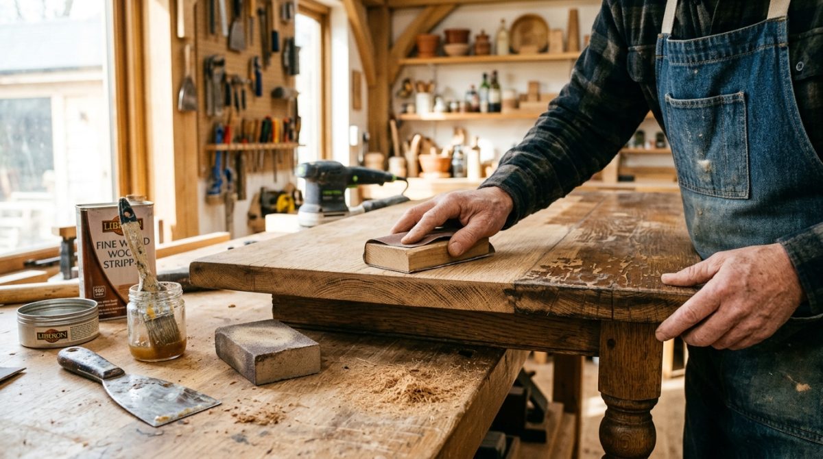 Comment relooker une table en chêne massif pour lui donner une seconde vie