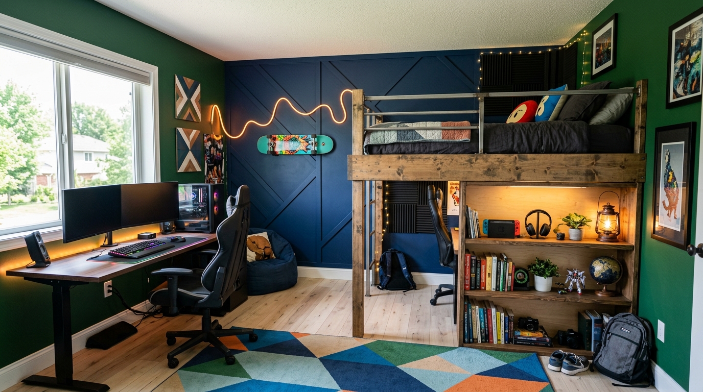 découvrez des idées déco originales et tendance pour transformer la chambre de votre garçon adolescent en un espace unique et inspirant.
