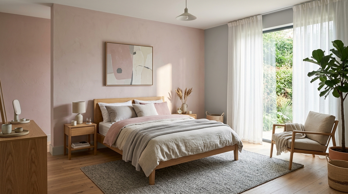 découvrez comment associer le rose poudré et le gris dans une chambre pour créer un décor apaisant, moderne et harmonieux.