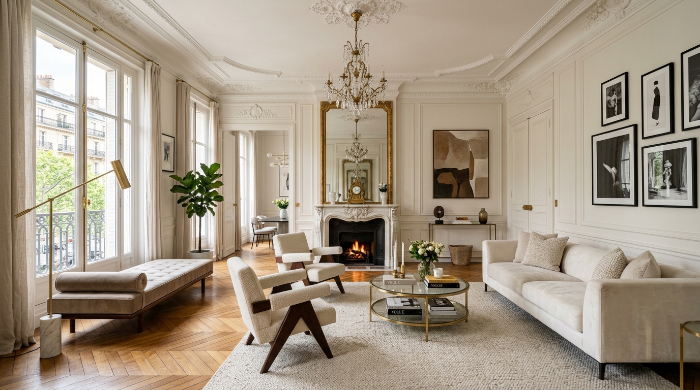 découvrez comment marier élégance et fonctionnalité dans un intérieur au style haussmannien, alliant charme classique et confort moderne pour un espace de vie raffiné.