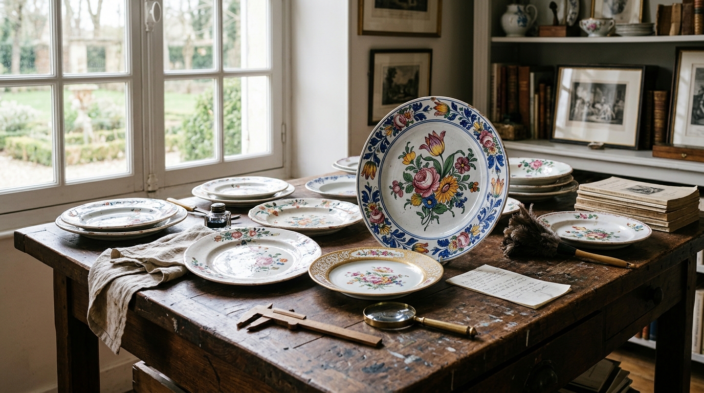 découvrez comment estimer facilement la valeur de vos assiettes anciennes grâce à leur époque, leur état, leur signature et leur rareté.