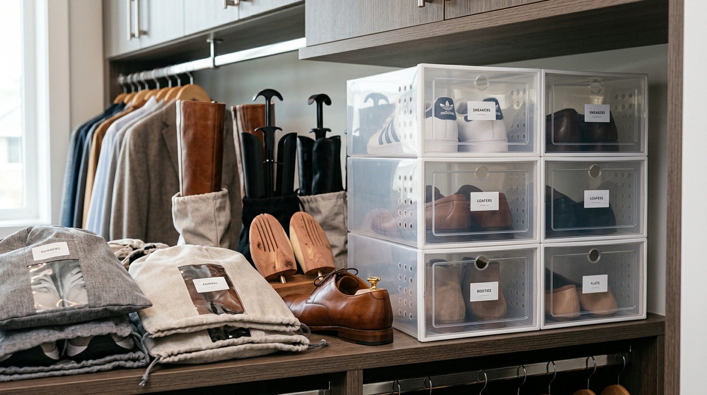 découvrez des astuces pratiques pour organiser efficacement vos chaussures dans un placard, optimiser l’espace et retrouver facilement chaque paire.