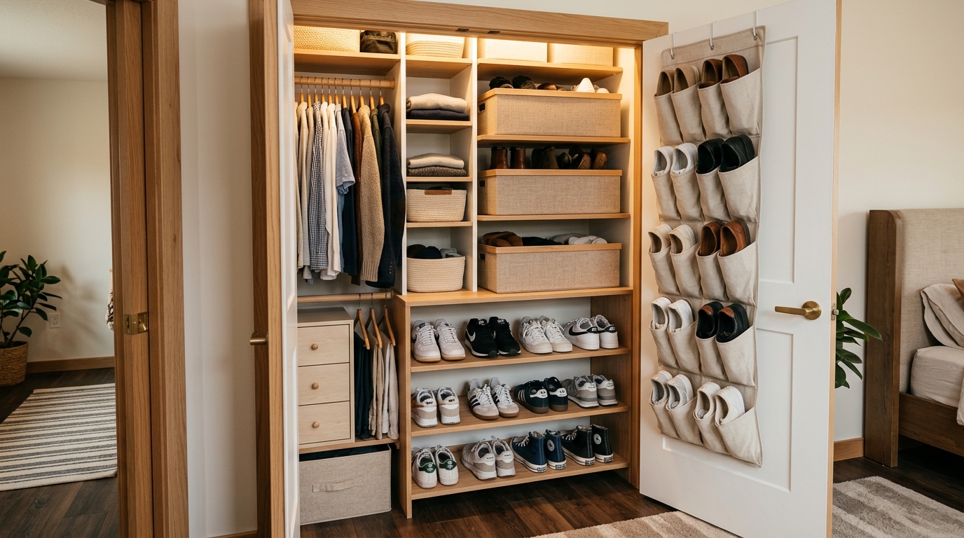 découvrez des astuces pratiques pour organiser efficacement vos chaussures dans un placard, gagner de la place et les retrouver facilement.