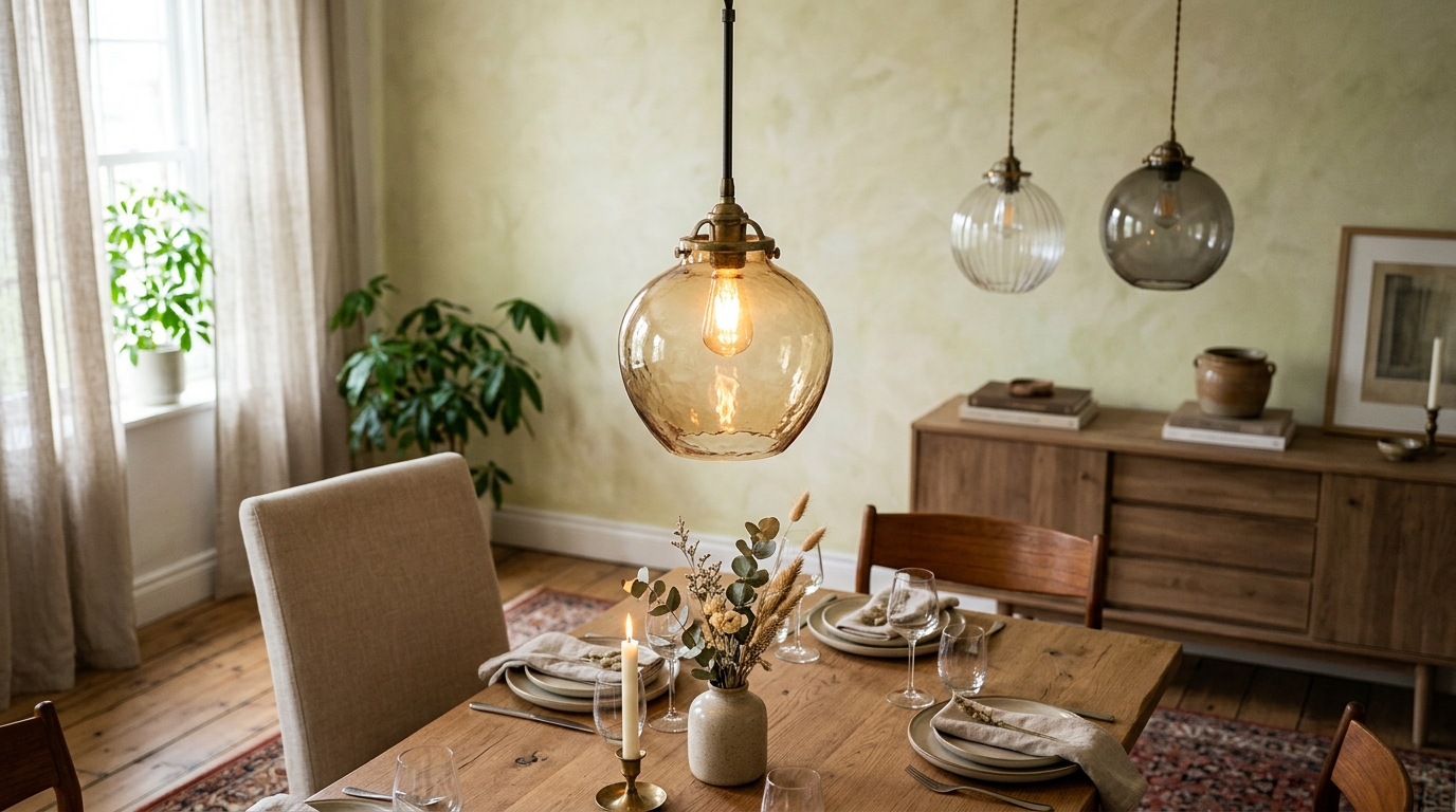découvrez nos conseils pour choisir une suspension en verre vintage et apporter élégance, charme et caractère à votre intérieur.