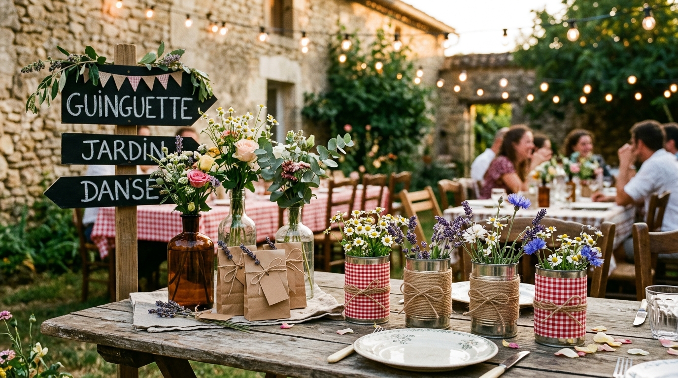découvrez des idées simples et originales pour fabriquer une déco guinguette chaleureuse et créer une ambiance conviviale, festive et pleine de charme.