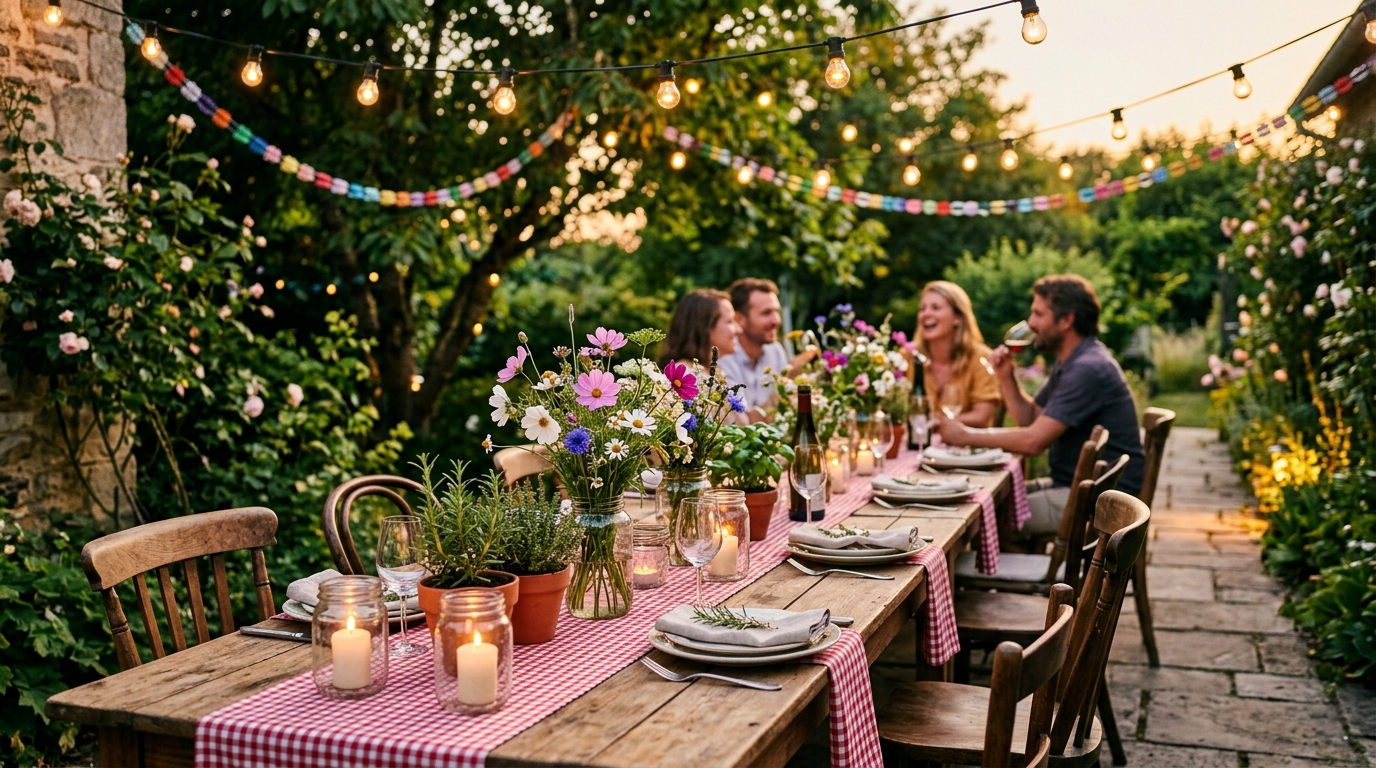 découvrez des idées simples et originales pour fabriquer une déco guinguette et créer une ambiance conviviale, chaleureuse et festive.