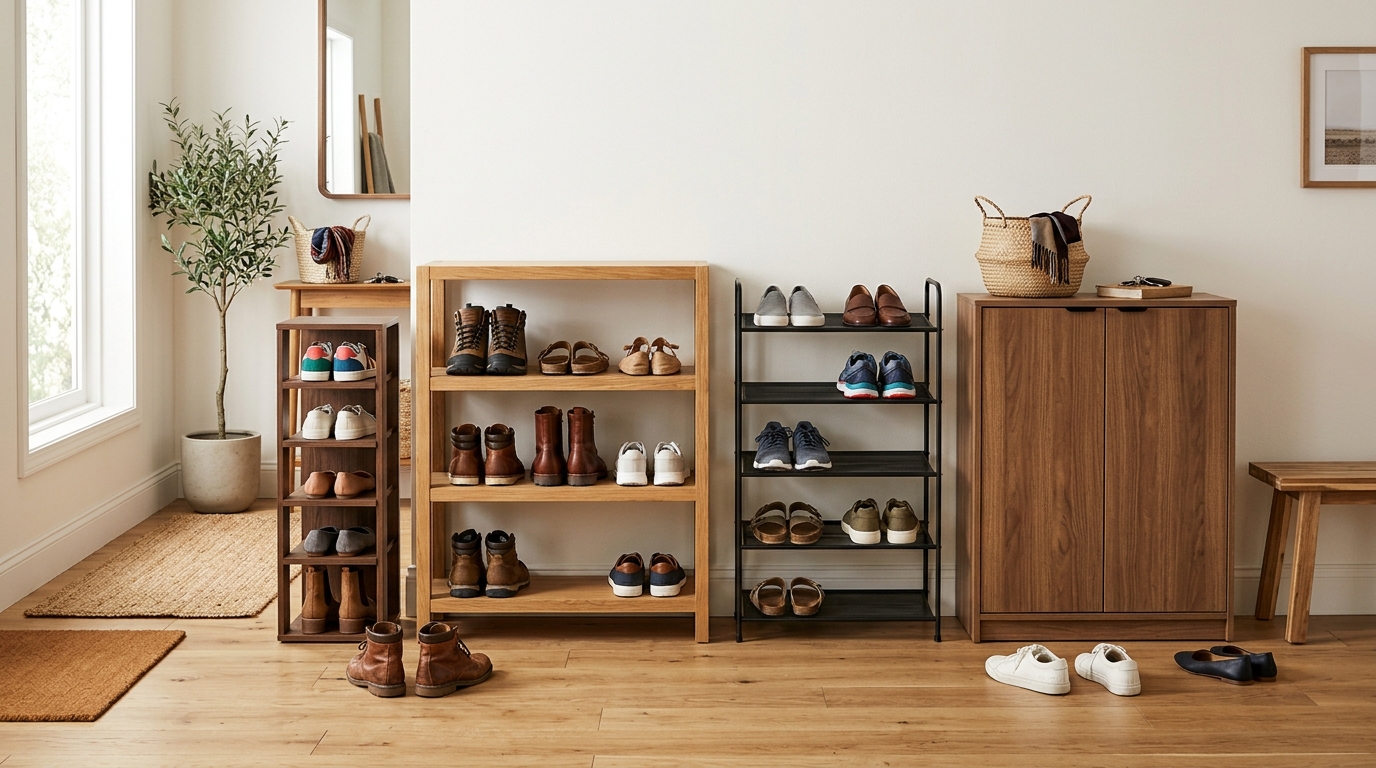découvrez comment choisir la meilleure étagère à chaussures selon votre espace, votre capacité de rangement et votre style.